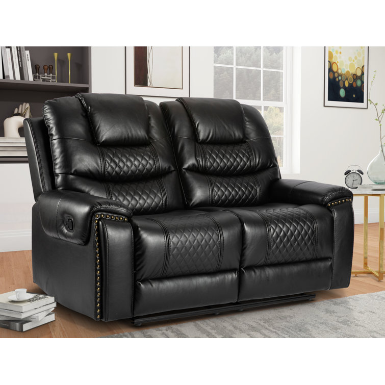 Wayfair leather shop reclining sofa